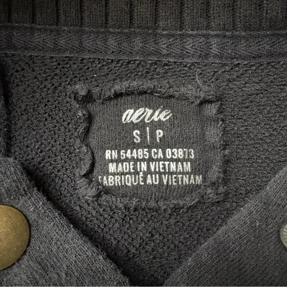 Aerie snap funnel neck sweatshirt-sz small - Picture 6 of 6